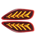 A ABSOPRO Car Rear Bumper Reflector Fog Brake Tail Turn Signal Light Red Yellow LED for Kia Seltos