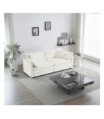 Aursrenty 2 Seater White leather couch