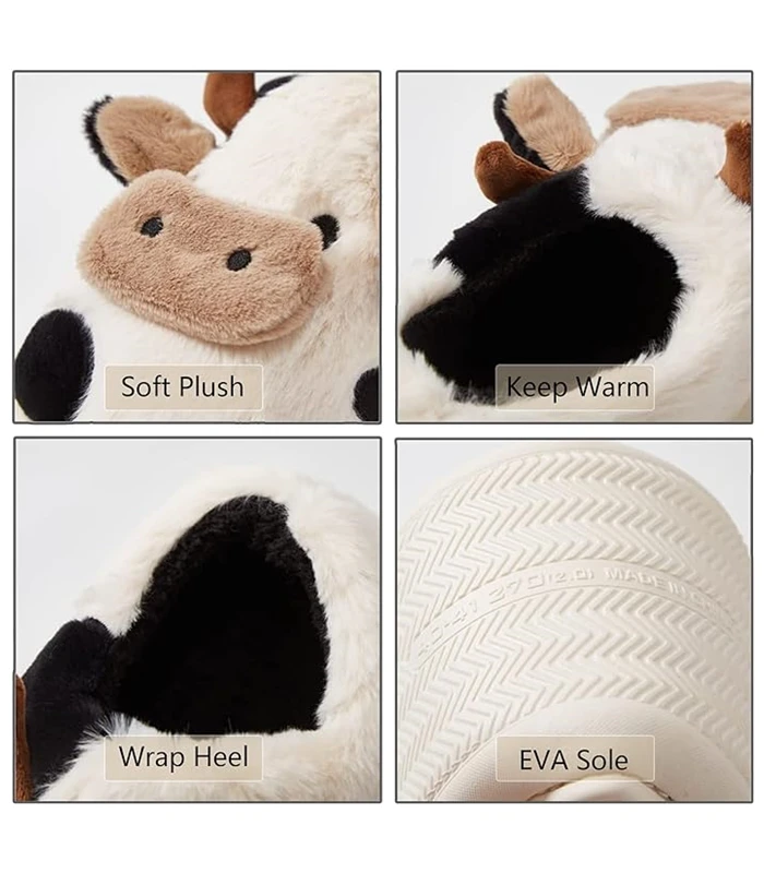 COVS Cow Slippers for Women