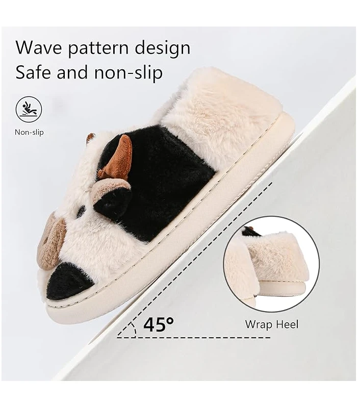 COVS Cow Slippers for Women