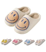 FACAXEDRE Retro Smile Face Slippers