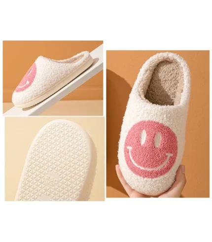 FACAXEDRE Retro Smile Face Slippers