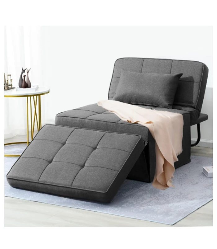 Folding Ottoman Breathable Linen Couch