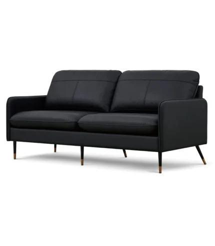 Z-hom Genuine black Leather Sofa