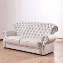 white leather couch