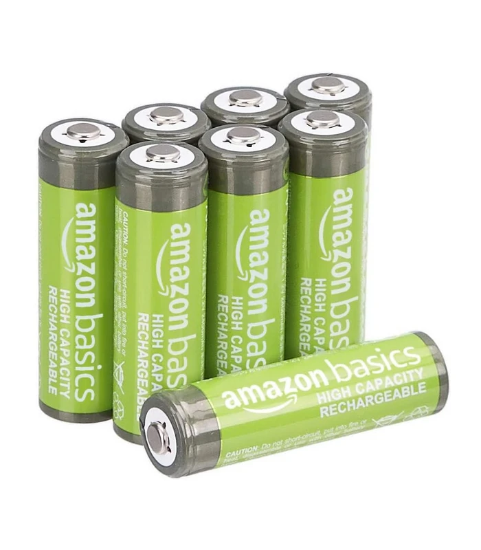 8-Pack Rechargeable AA NiMH High-Capacity Batteries
