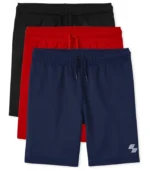 Boys Polyester Athletic Basketball Shorts