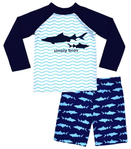 Boys Two Piece Rash Guard Swimsuits