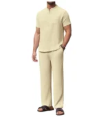 COOFANDY Mens Linen Sets