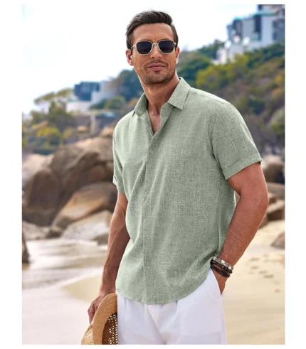 COOFANDY Men's Linen Shirts