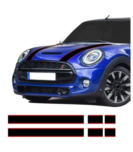 Car Styling Hood Bonnet Stripes Sticker