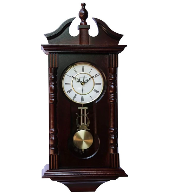 Grandfather Wood Wall Clock with Chime