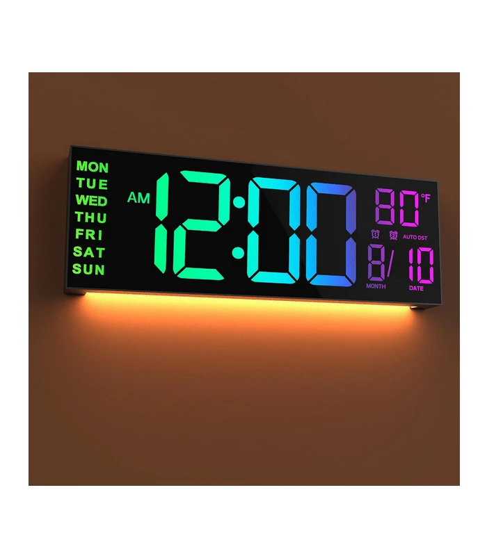 JALL 16" Large Digital Wall Clock with Remote Control
