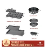 NARCE 8-Piece Nonstick Bakeware Set