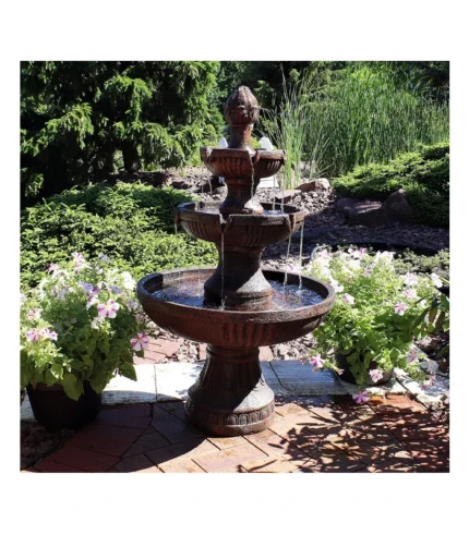 Outdoor Fiberglass Resin Water Fountain