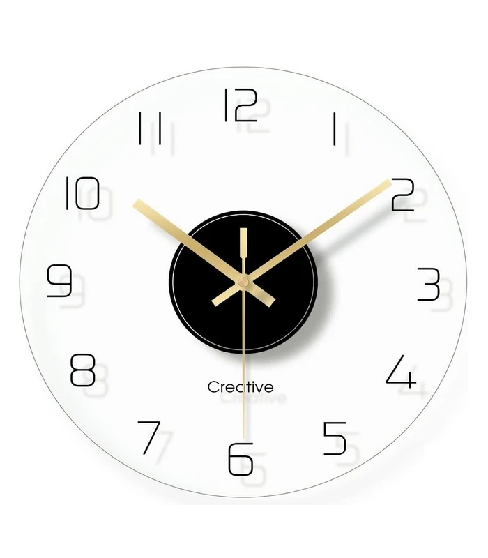 Round Tempered Glass Wall Clock