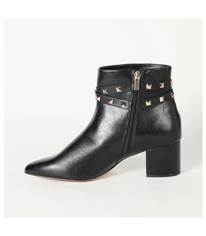 The Drop Women's Jessi Side-Zip Block Heel Ankle Boot