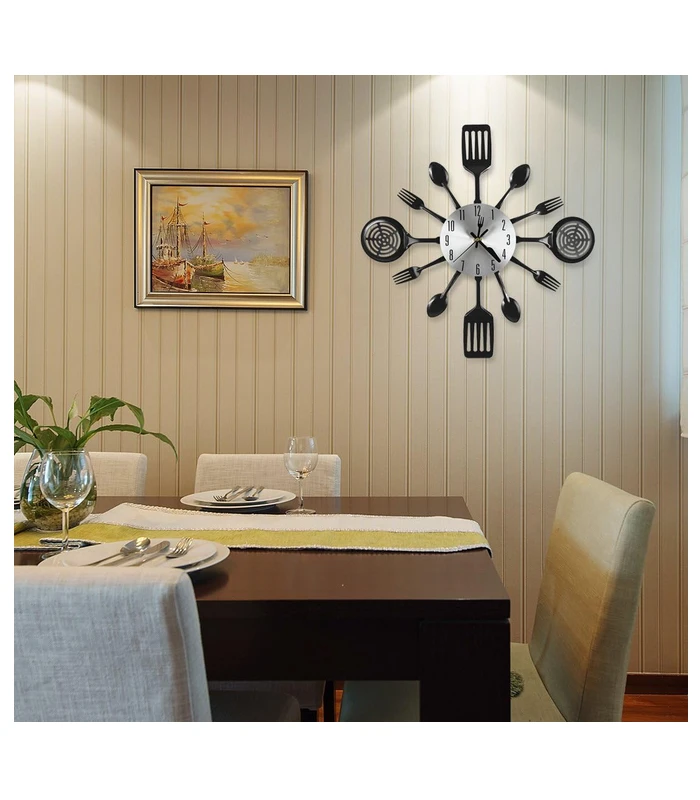 16 Inch Large Kitchen Wall Clocks with Spoons and Forks