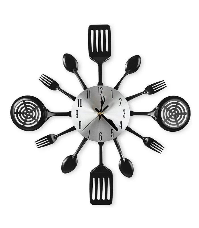 16 Inch Large Kitchen Wall Clocks with Spoons and Forks