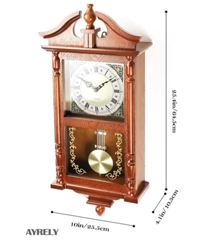 AYRELY 25IN Grandfather Vintage Wall Clock