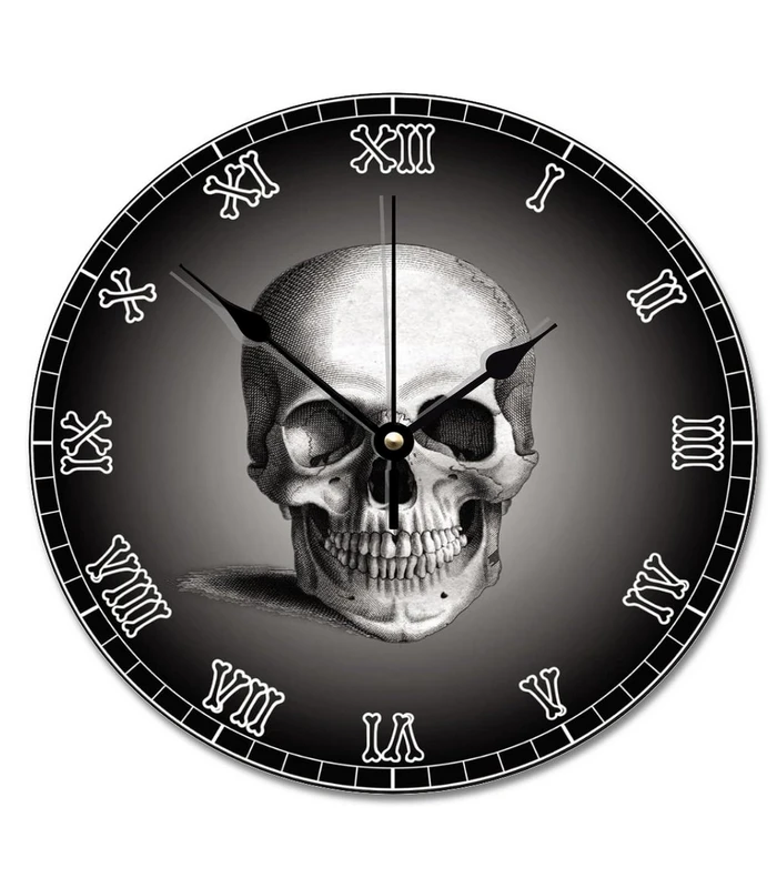 ArogGeld Skull Bones Skeleton Wall Clock