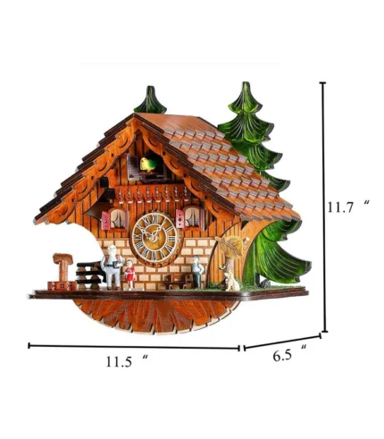 Cuckoo Clock Traditional Chalet Black Forest House Clock