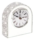 Mirror Glass Crush Diamond Mantle Clock