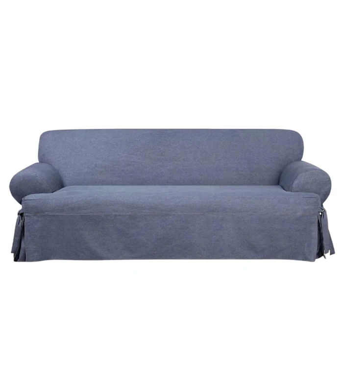 SureFit Authentic Denim 1 PC T Cushion Sofa