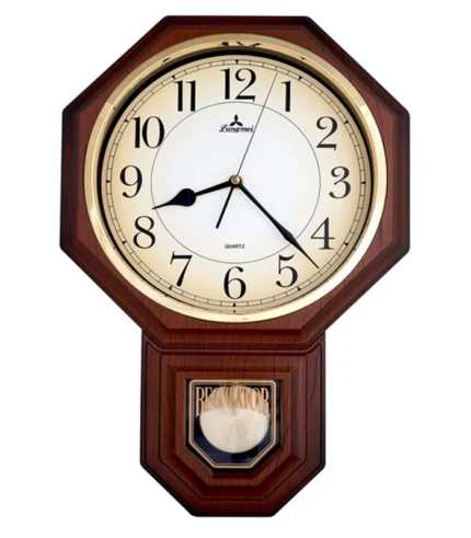 Traditional Schoolhouse Arabic Pendulum Wall Clock